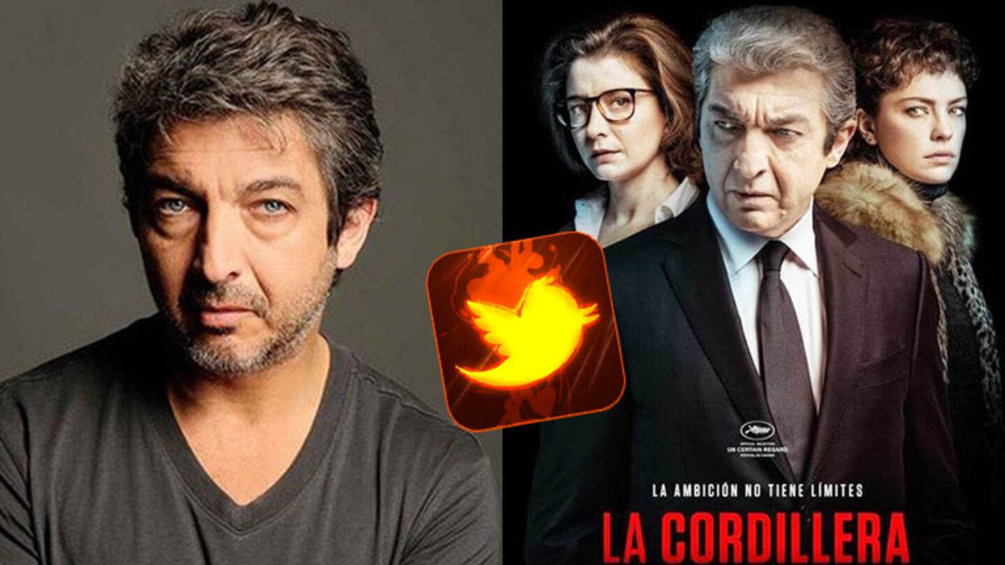 Ricardo Darín, molesto por las críticas en Twitter a La Cordillera. 