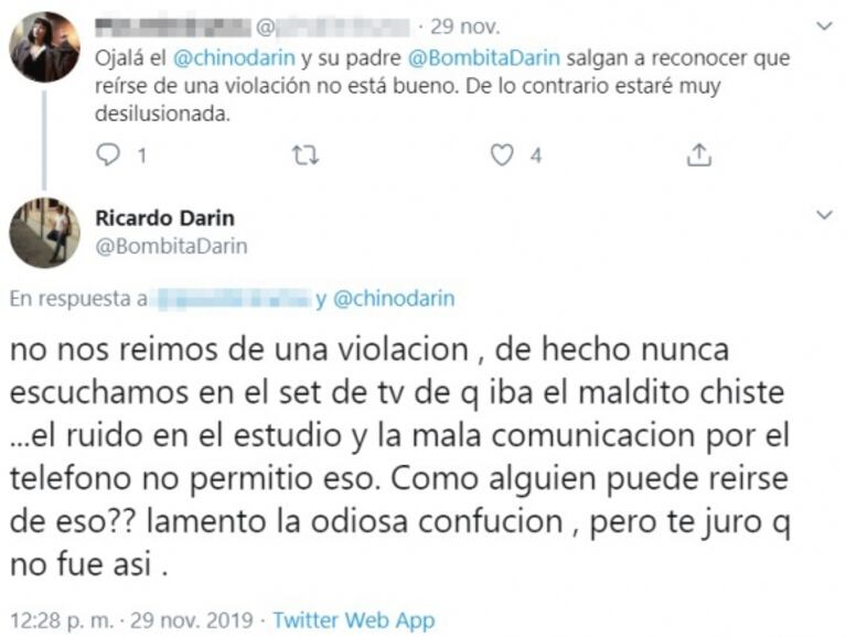 Ricardo Darín negó haberse reído de un desubicado chiste de Karlos Arguiñano sobre una violación