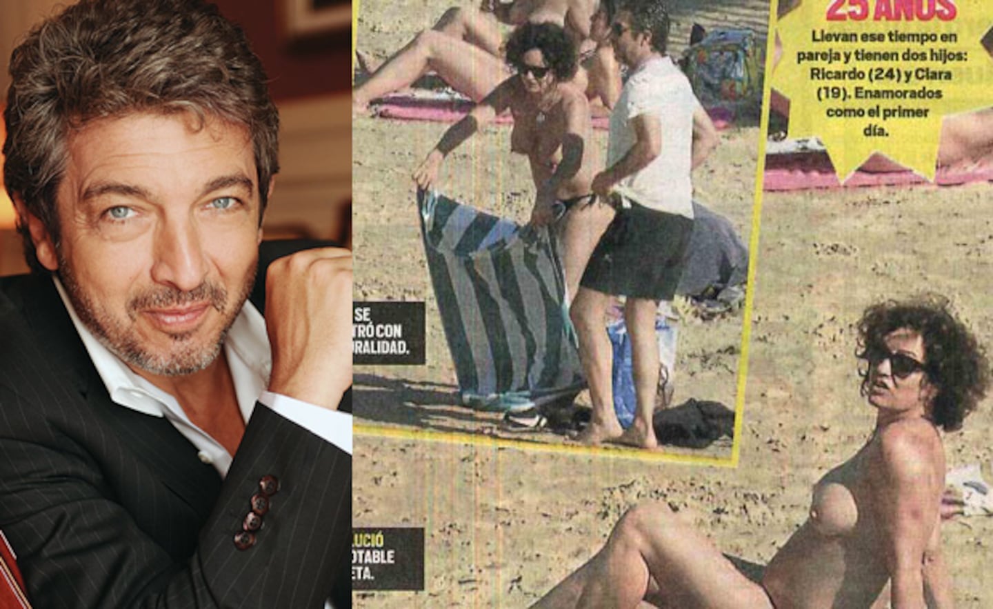 Ricardo Darín, sobre el topless de su mujer: “A Flor la vi divina”. (Foto: Muy)