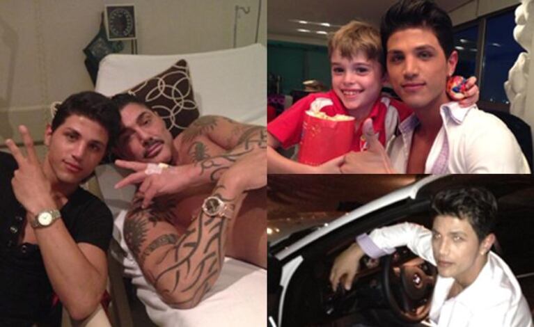 Ricardo Fort le compró un auto a su novio y se lo presentó a sus hijos.