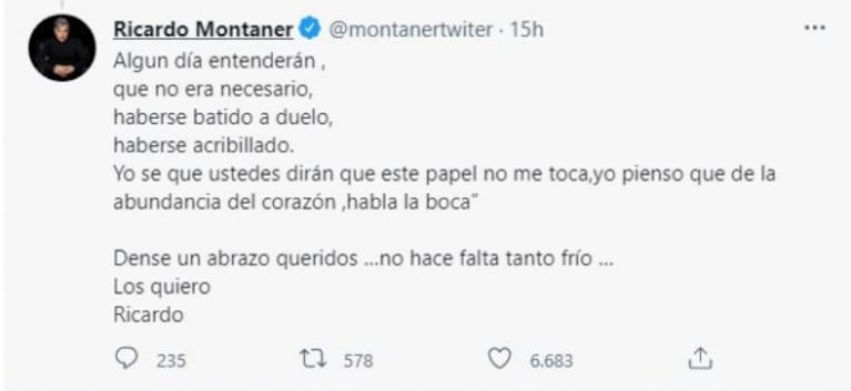 Ricardo Montaner se metió en la pelea de Residente y J Balvin: "No era necesario haberse batido a duelo"