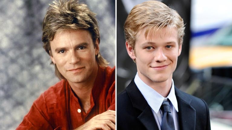 Richard Dean Anderson y Lucas Till, el MacGyver original y el de la remake. Foto: Web