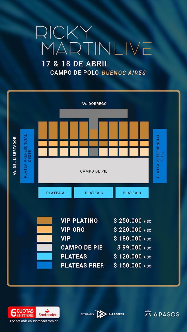Ricky Martin agotó su show y suma segunda fecha en el Campo Argentino de Polo