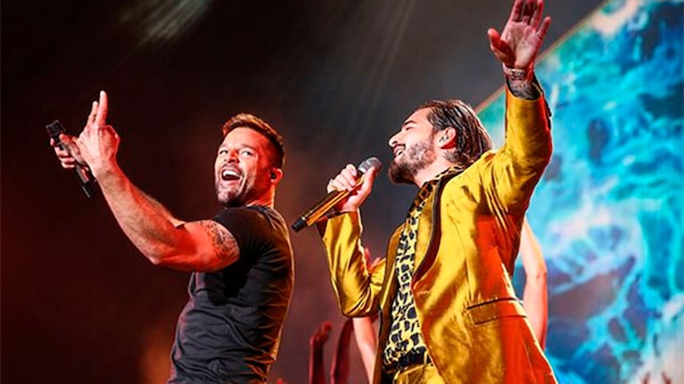 Ricky Martin apareció de sorpresa en un show de Maluma en Los Ángeles