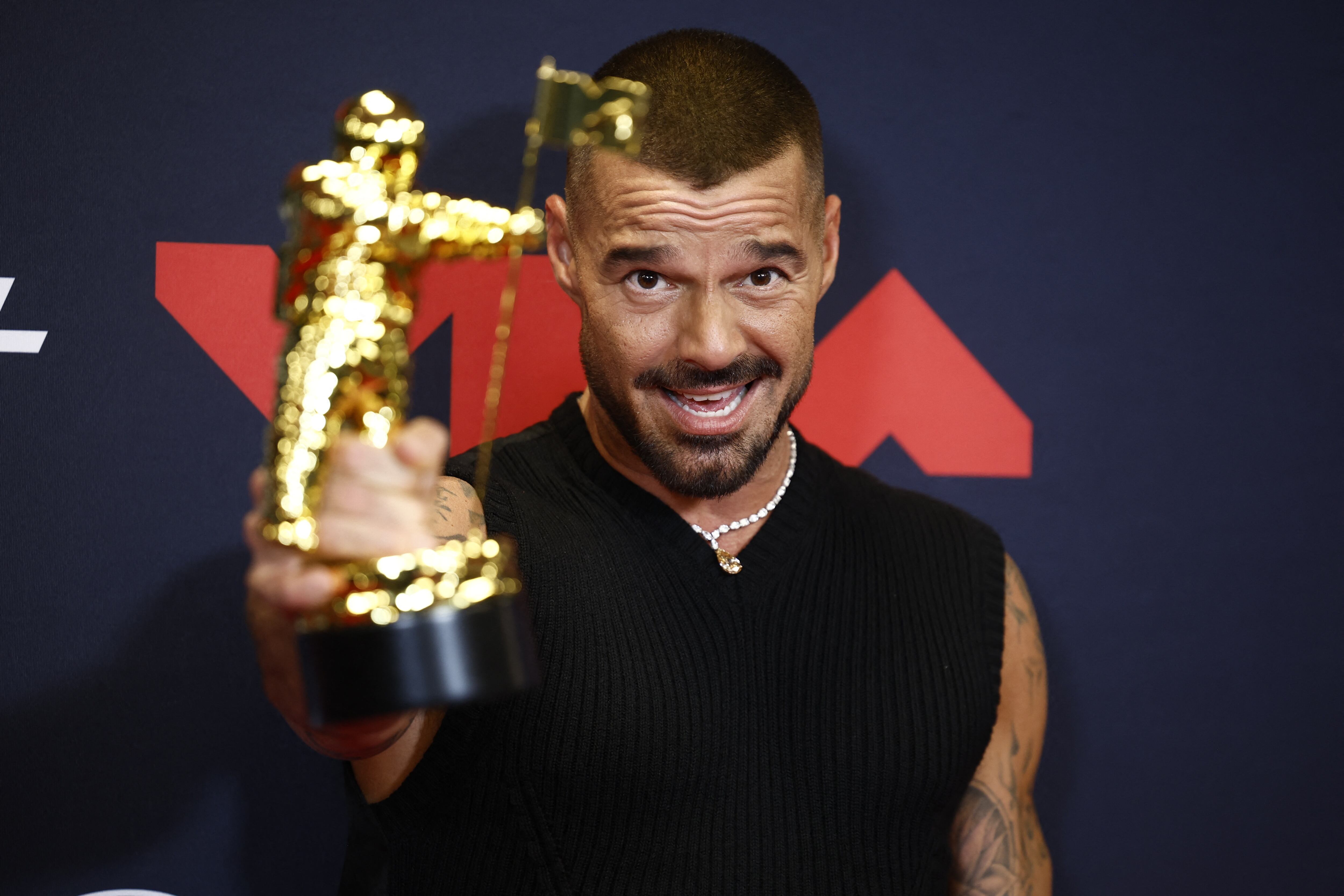 Ricky Martin en los 2025 MTV Video Music Awards. REUTERS/Kylie Cooper