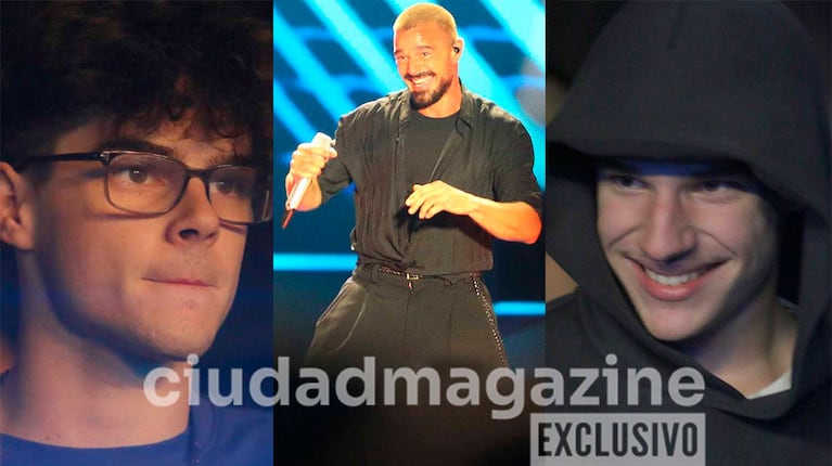 Ricky Martin y sus hijos mellizos, Valentino y Matteo, en el primer show en Buenos Aires (Foto: Movilpress).