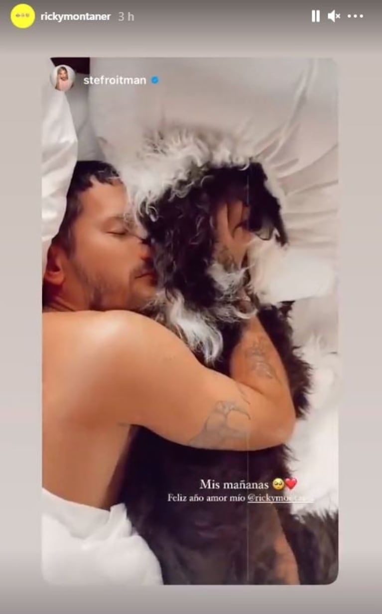 Ricky Montaner y Stefi Roitman celebraron su primer aniversario con un tremendo beso: "Feliz año, amor mío"