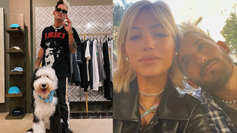 Ricky Montaner y Stefi Roitman llevaron a su mascota de shopping en Miami.