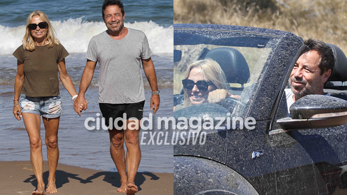 Ricky Sarkany y su esposa en Punta del Este (Fotos: GM Press). 