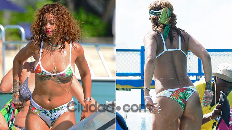 Rihanna, cuerpazo al sol en Barbados (Fotos: Grosby Group).