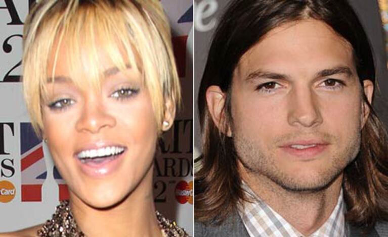 Rihanna y Ashton Kutcher, ¿juntos? (Fotos: Web)