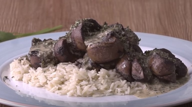 Riñones salteados con arroz basmati