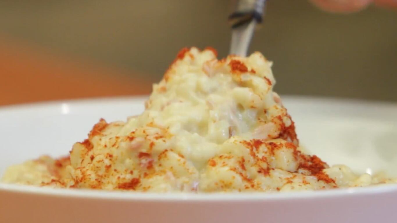risotto, queso, panceta