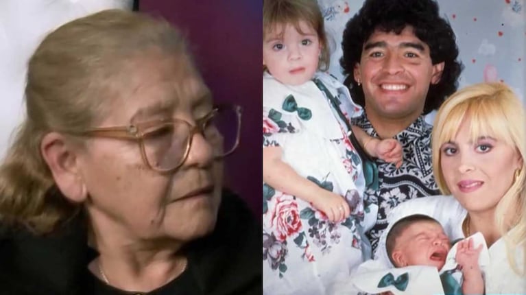 Rita "Kity" Maradona, Rita "Kity" Maradona, Diego Maradona y su familia (Fotos: capturas América TV)