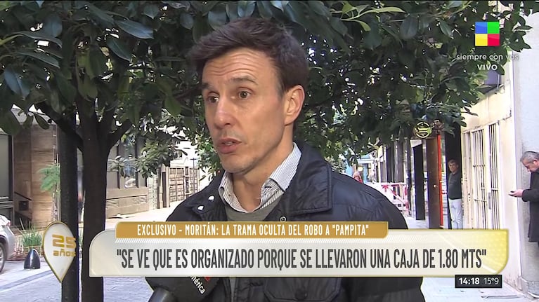 Roberto García Moritán habló del robo en la casa de Pampita en Intrusos (Foto: captura de América).