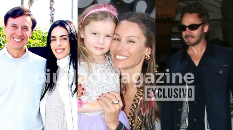 Roberto García Moritán, Pampita con Anita y Benjamín Vicuña (Fotos: Movilpress)