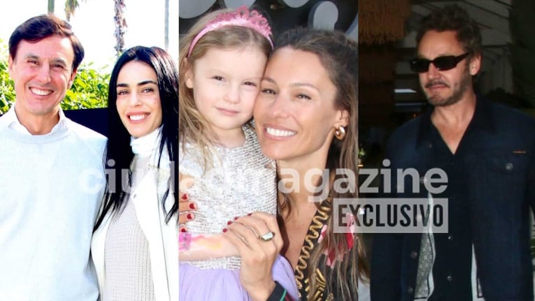 Roberto García Moritán, Pampita con Anita y Benjamín Vicuña (Fotos: Movilpress)