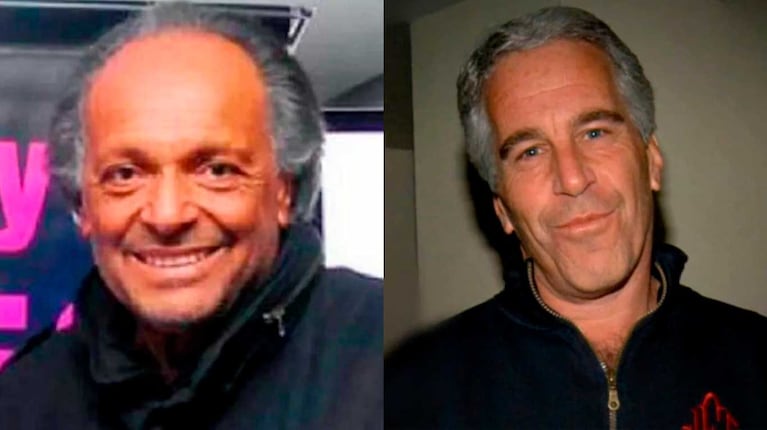 Roberto Giordano y Jeffrey Epstein (Fotos: capturas América TV)