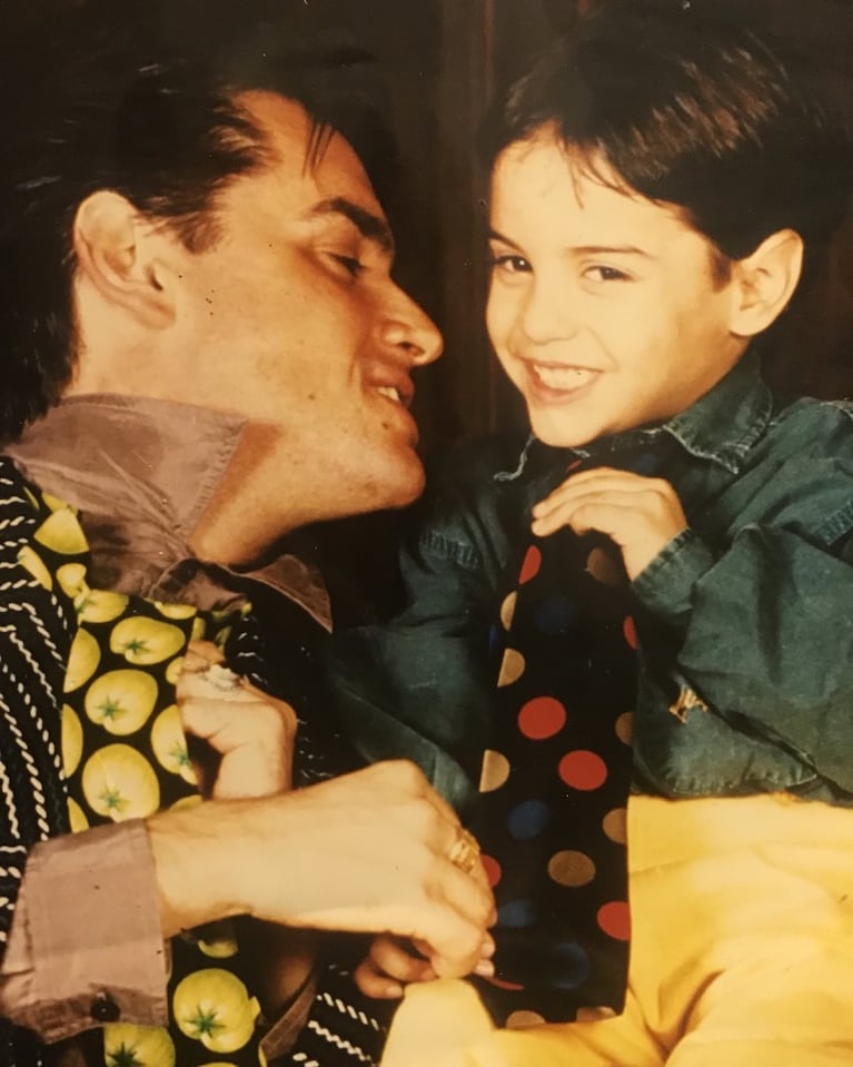 Roberto Pettinato con Homero de niño. (Foto: @rpettinato)