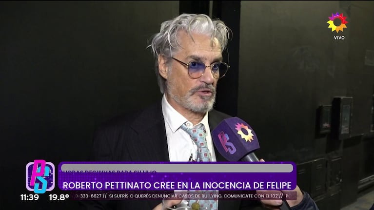 Roberto Pettinato habló del juicio de su hijo Felipe por la muerte de Melchor Rodrigo (Foto: captura de eltrece).