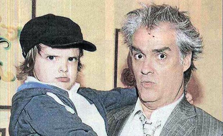 Roberto Pettinato y su hijito Lorenzo. (Foto: Web)