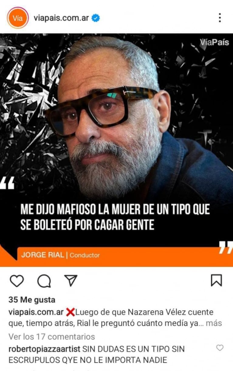 Roberto Piazza criticó sin filtros a Jorge Rial en medio de la polémica: "Un tipo sin escrúpulos"