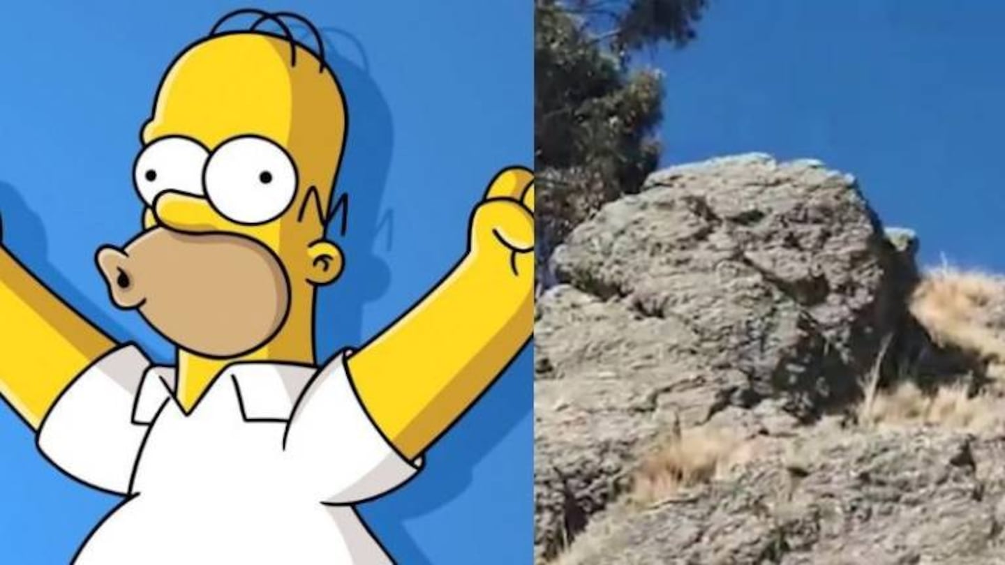 Roca parecida a Homero Simpson genera sensación en Bolivia