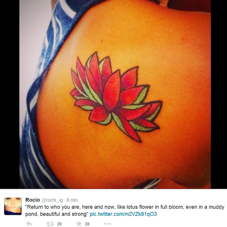 Rochi Igarzábal, tatuaje nuevo (Foto: Twitter)