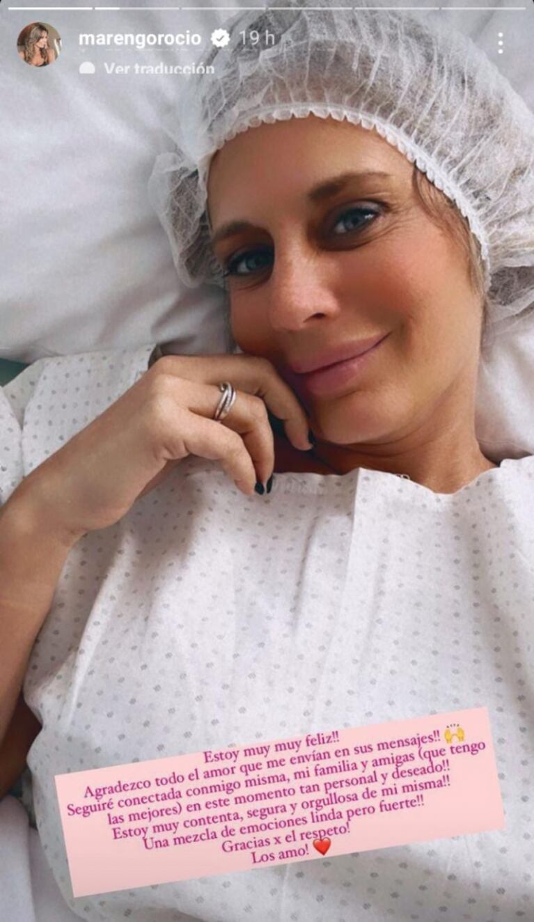 Rocío Marengo comenzó su tratamiento para ser mamá: las fotos y su emoción desde la clínica 