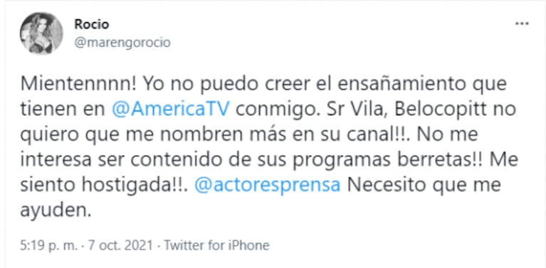 Rocio Marengo estalló con todo contra América: "¿Tengo que contarles de mis trastornos de ovulación en TV?"