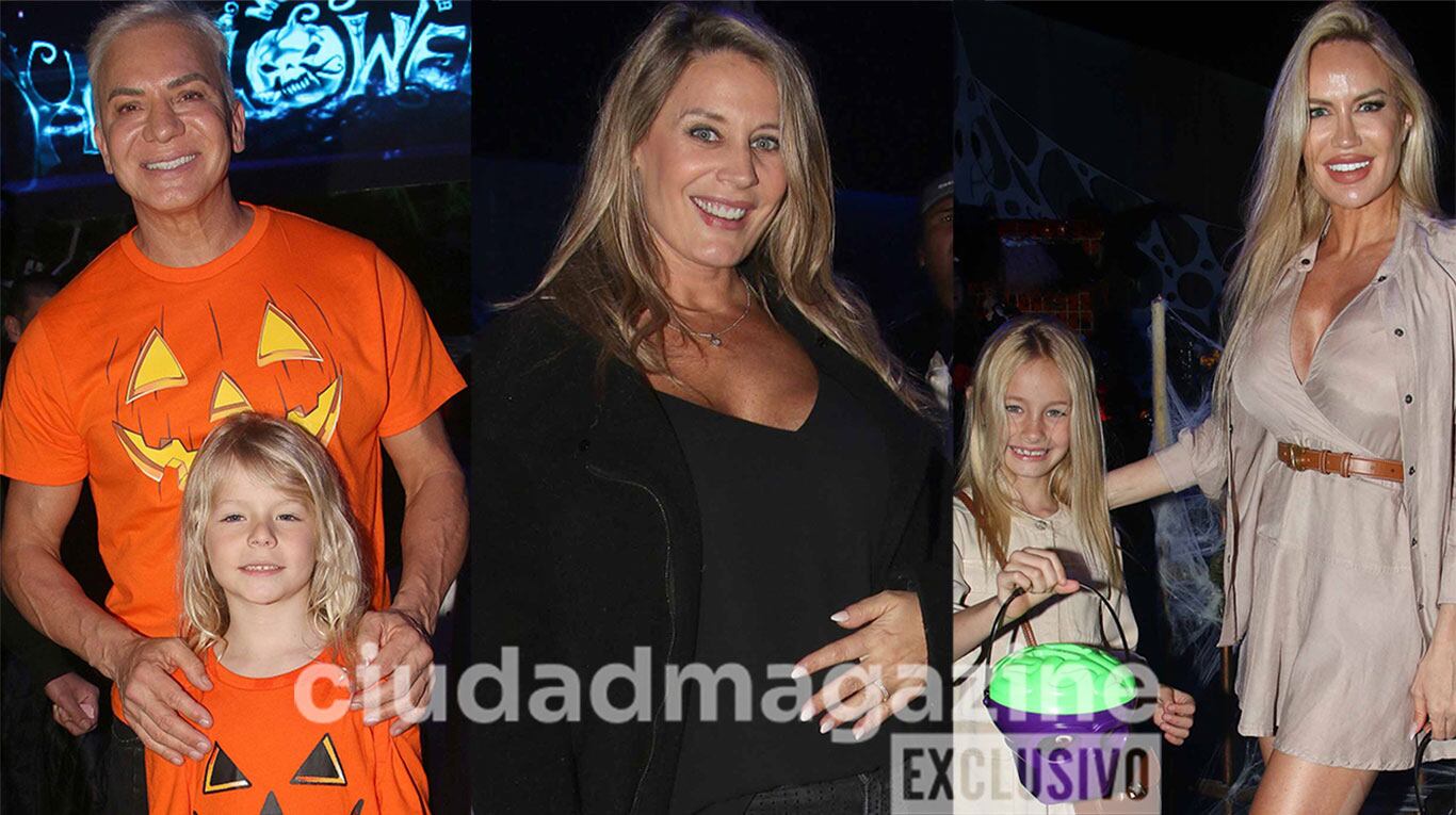 Rocío Marengo, Luciana y Matilda Salazar en la presentación de Mundo Halloween de Flavio Mendoza (Fotos: Movilpress).