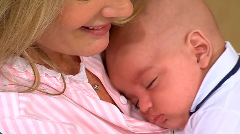 Rocío Marengo se quebró en vivo: la señal de su papá el día que nació su hijo (captura de elnuevo)