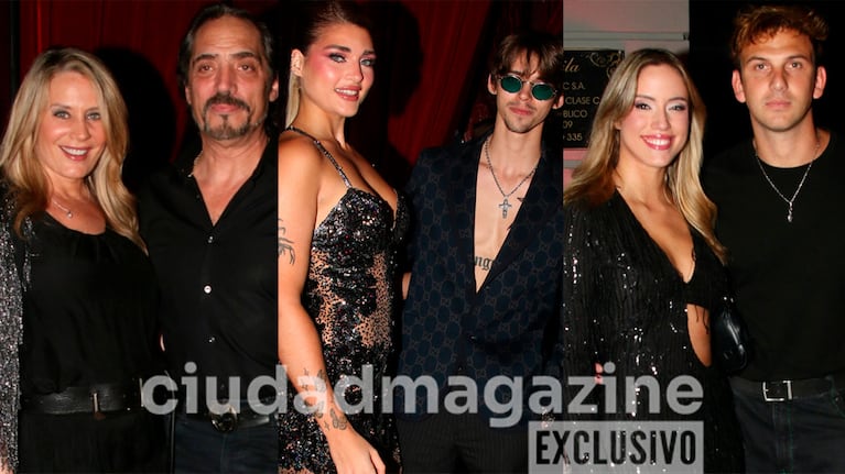 Rocío Marengo y Eduardo Fort, Bautista Mascia y Denise González en el cumpleaños de Martita y Felipe Fort (Fotos: Movilpress).