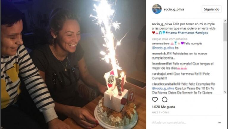 Rocío Oliva celebró sus 27 años... ¿con palito para Diego Maradona?: "Feliz por tener en mi cumple a las personas que más quiero en esta vida"