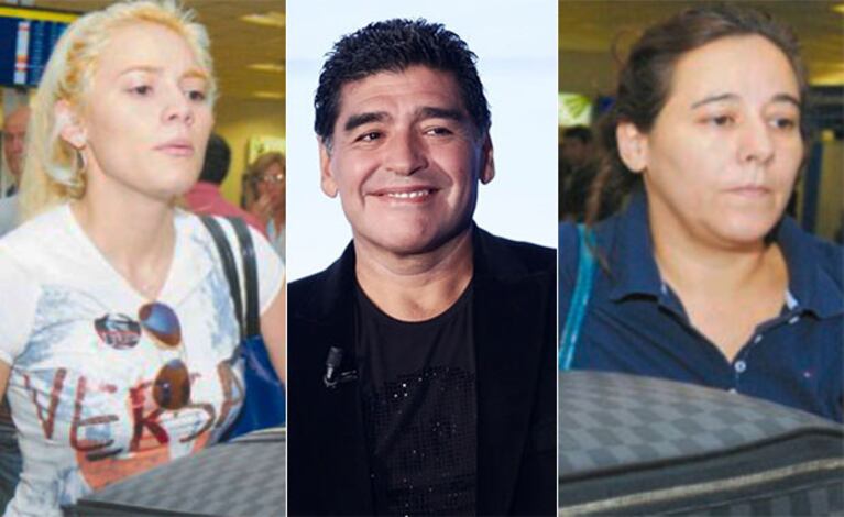 Rocío Oliva, Diego Maradona y Mónica Islas (Foto: Web)
