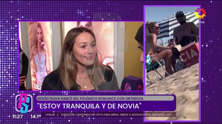 Rocío Oliva está en pareja con Néstor Ortigoza (Foto: captura de eltrece).
