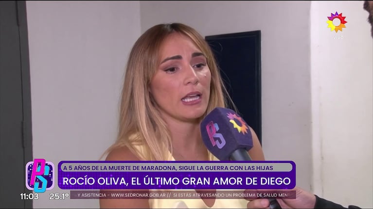 Rocío Oliva habló en Puro Show (Foto: captura de eltrece).