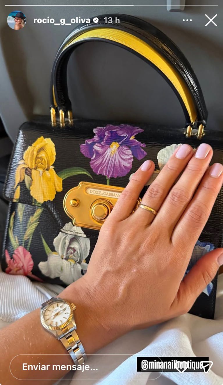 Rocío Oliva se habría casado con Néstor Ortigoza (Foto: Instagram/@rocio_g_oliva).