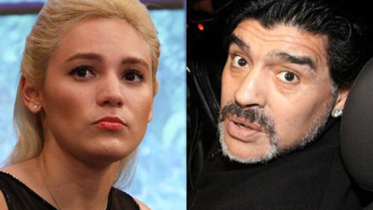 Rocío Oliva vs. Diego Armando Maradona: imposible llevar la cuenta de los rounds (Fotos: Web).
