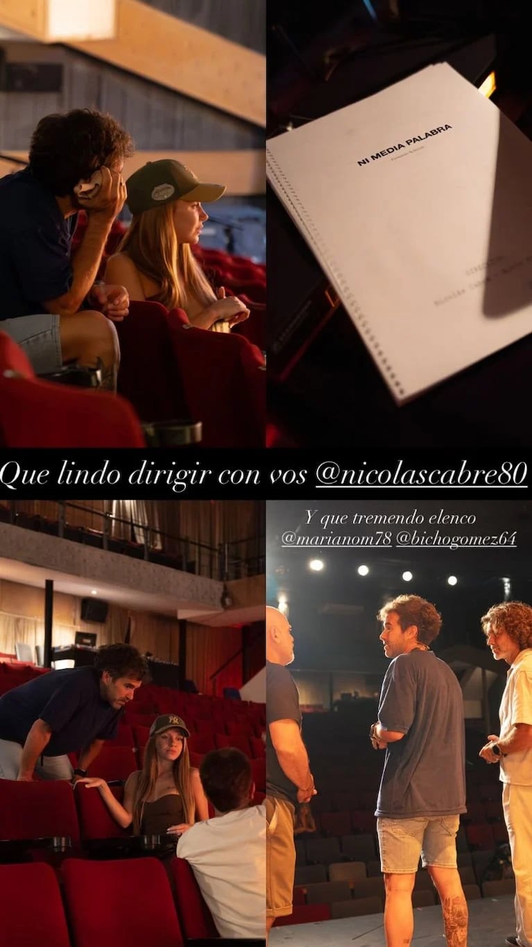 Rocío Pardo y Nicolás Cabré estrenaron a sala llena. Crédito: Instagram