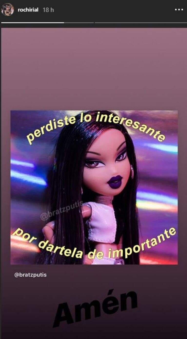 Rocío Rial aclaró un picante mensaje en Instagram, luego de que una seguidora se lo adjudicara para Morena