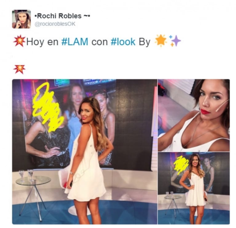 Rocío Robles y una nueva provocación a Laurita Fernández en Twitter: subió una foto en la que se veía la bailarina ¡y le tachó la cara! 