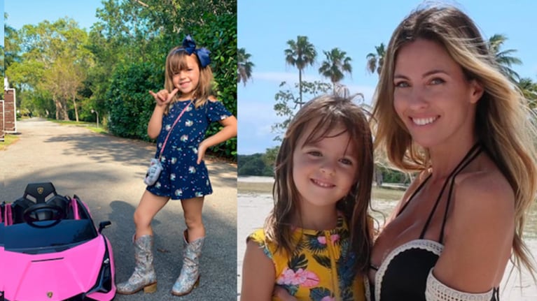 Rocío sorprendió a mostrar el canchero look de Roma.