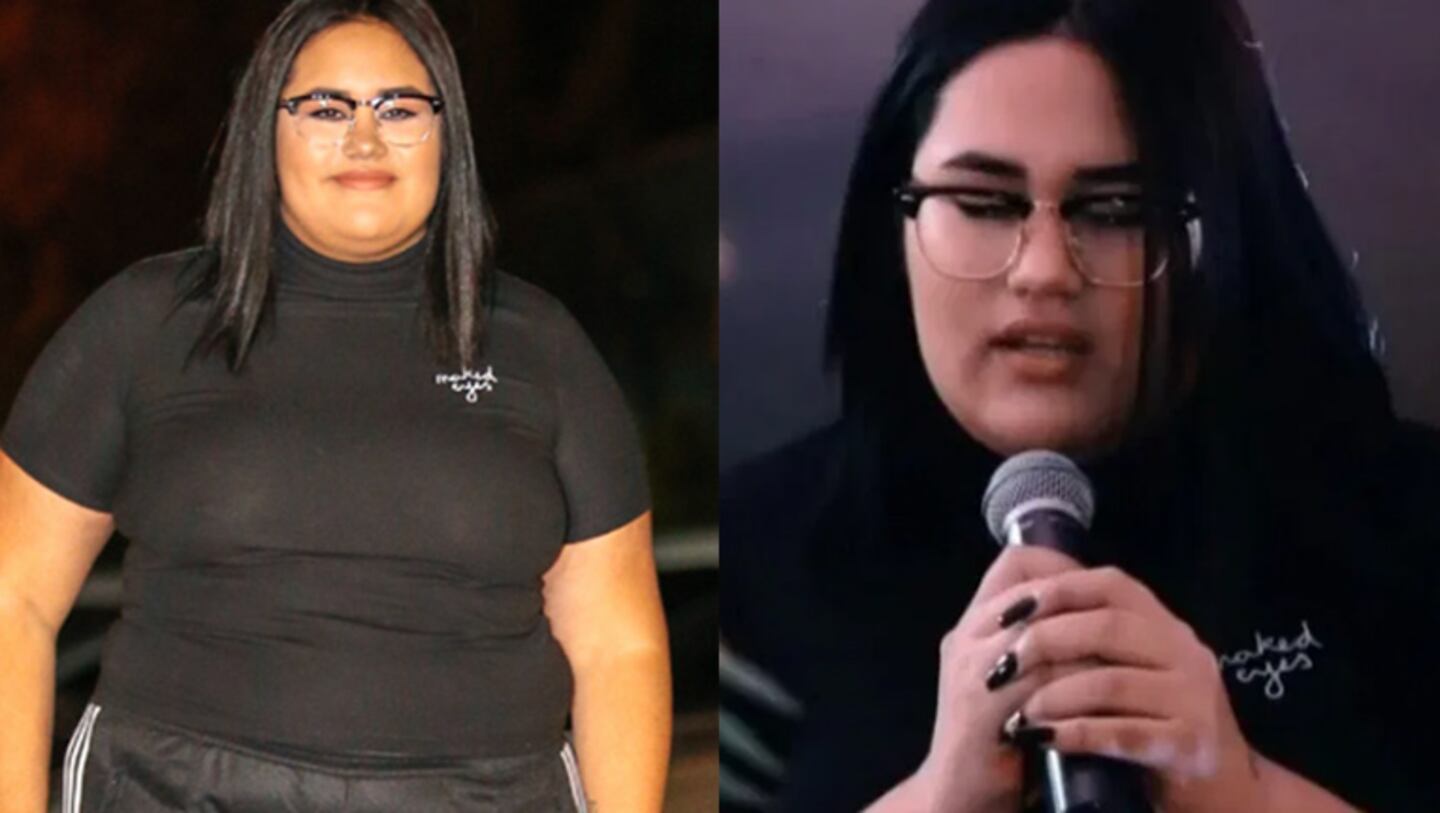 Rocío toma clases en un estudio de canto.