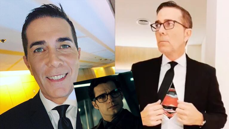 Rodolfo se puso los anteojos y se comparó con Clark Kent.