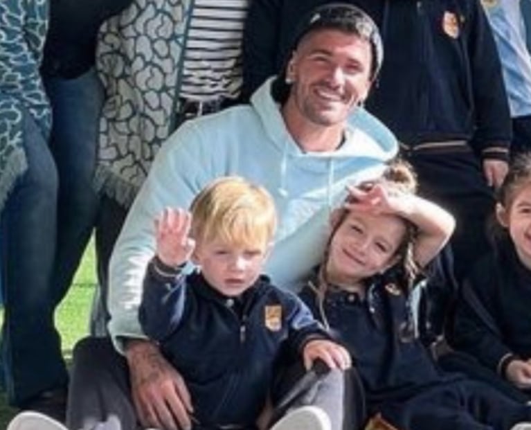 Rodrigo de Paul fue al jardín de sus hijos y causó furor: las tiernas imágenes