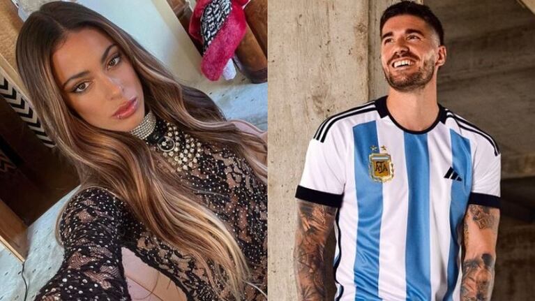 Rodrigo de Paul subió una foto sensual y Tini Stoessel reaccionó picante (Fotos: Instagram)