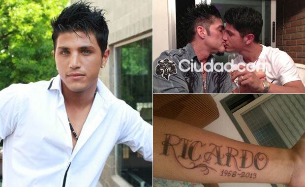 Rodrigo Díaz y su tatuaje en homenaje a Ricardo Fort. (Fotos: Web y Twitter)