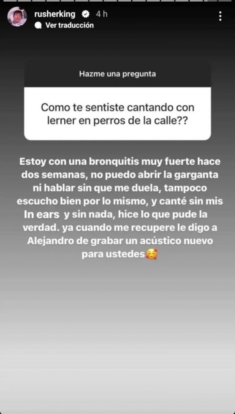 Rodrigo Lussich chicaneó picante a Rusherking tras el enojo del cantante porque lo criticó como intérprete