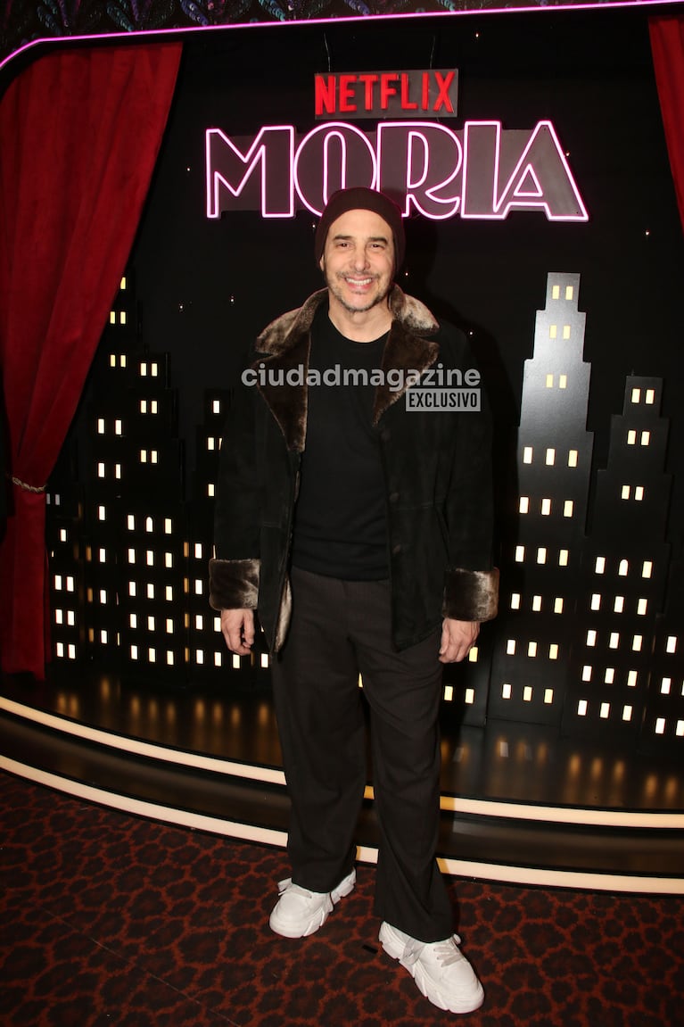 Rodrigo Lussich en el estreno de la serie de Moria Casán (Foto: Movilpress).